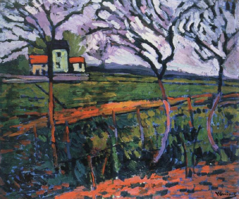 maurice de vlaminck fields,rueil oil painting image